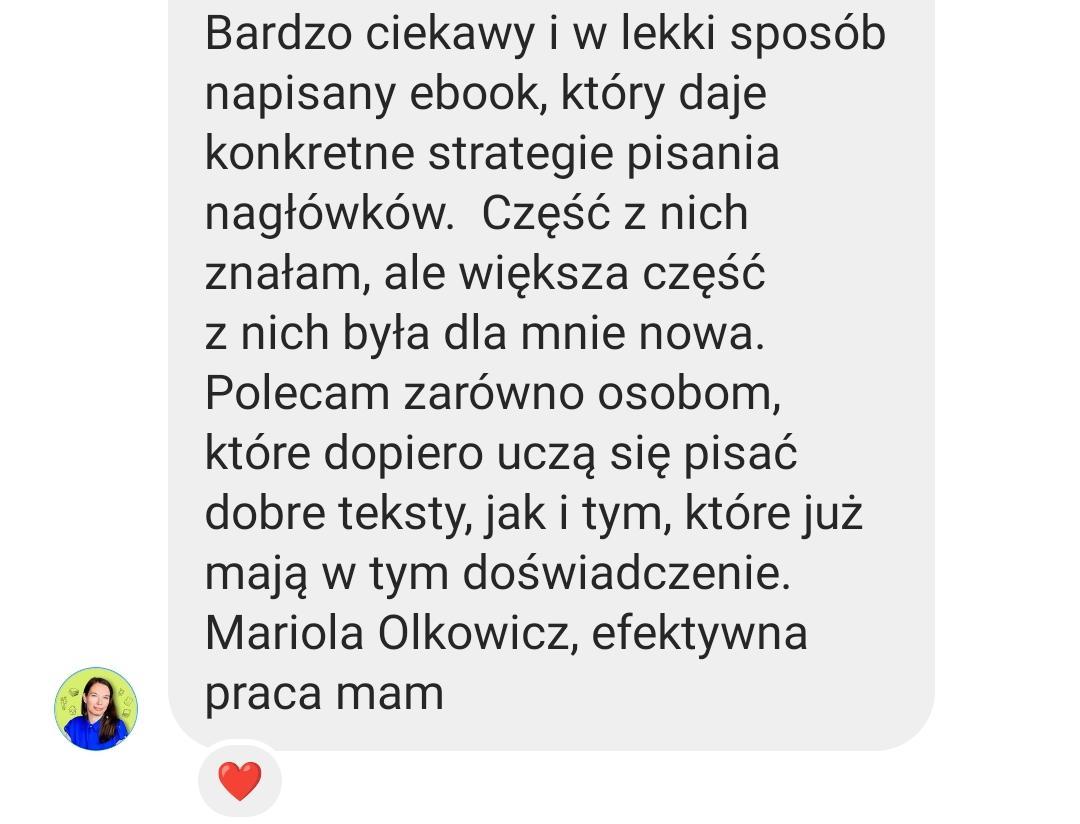 Mariola Olkowicz, efektywna praca mam